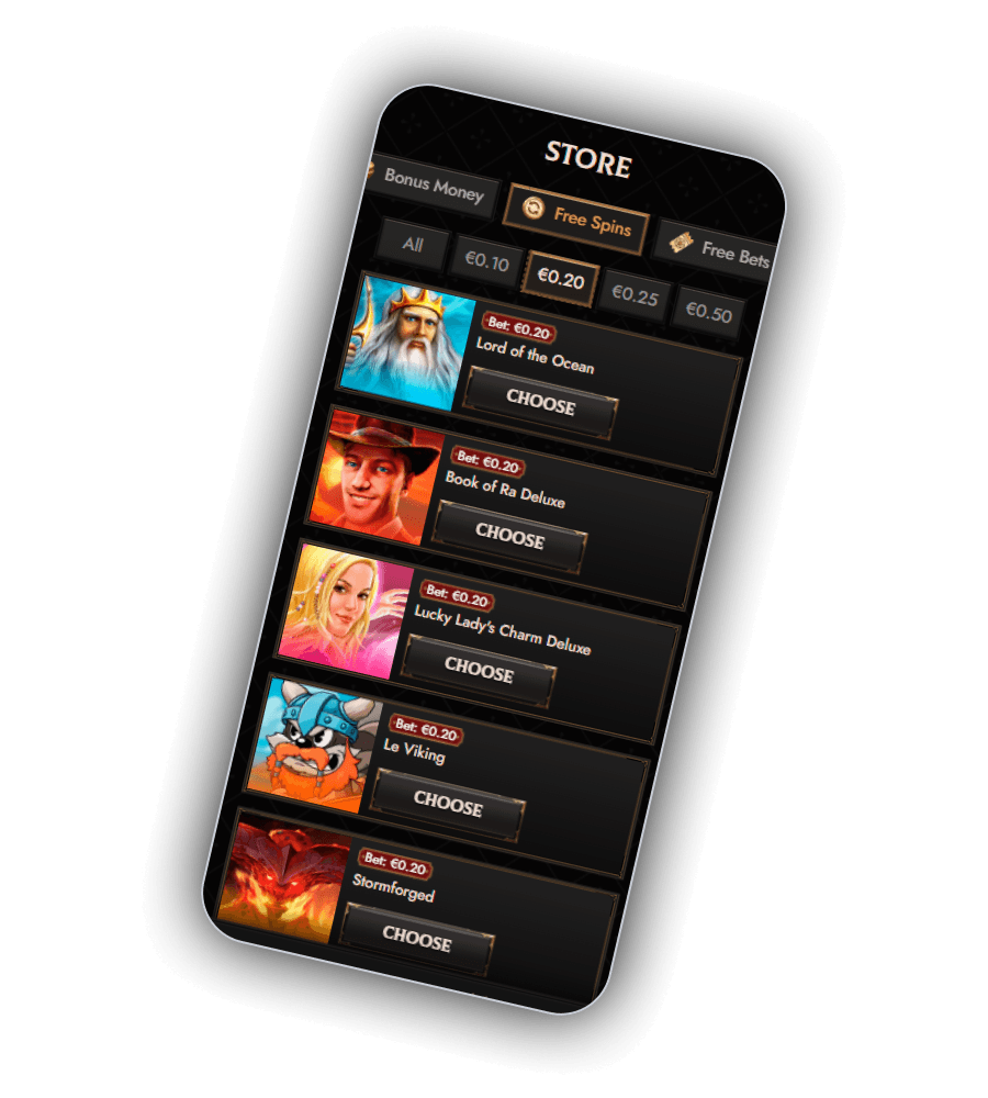 Crusaado Casino Bonus Shop